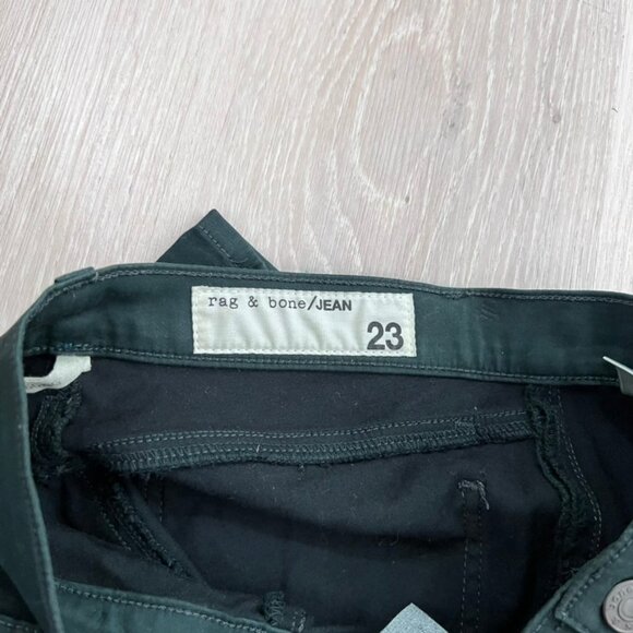 Rag & Bone Dark Green Wax Coated Cotton Jegging Denim Legging Jeans Pants - Picture 7 of 10
